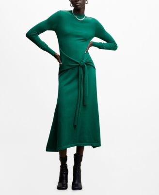 green emerald velvet dress MANGO Olive Green Green Asymmetric Ribbed Knit Dress UK S