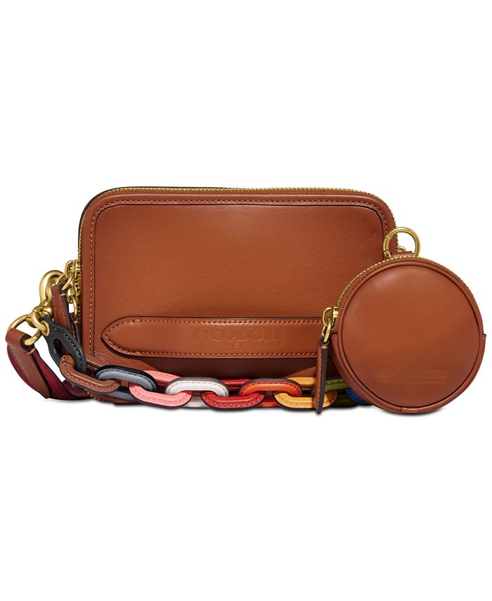 COACH Leather Crossbody Camera Bag With Fashion Strap - Macy's