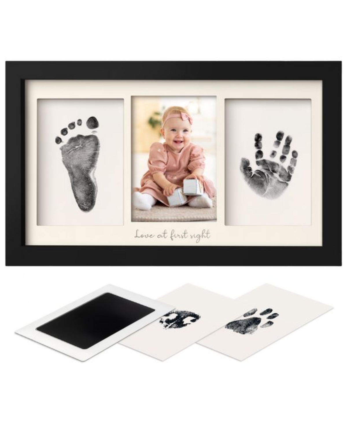 KeaBabies Inkless Baby Hand And Footprint Kit Frame, Mess Free Baby Picture Frame for Newborn
