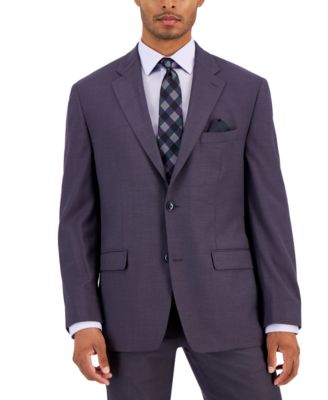 Sean John - Men's Classic-Fit Purple Neat Suit Jacket