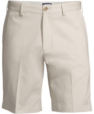 Men's No Iron 9" Comfort Waist Plain Front Chino Short