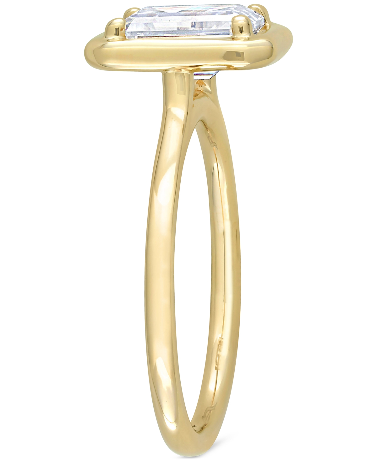 Bezel Ring (1-3/4 ct. t.w.) in 10k Gold - Moissanite