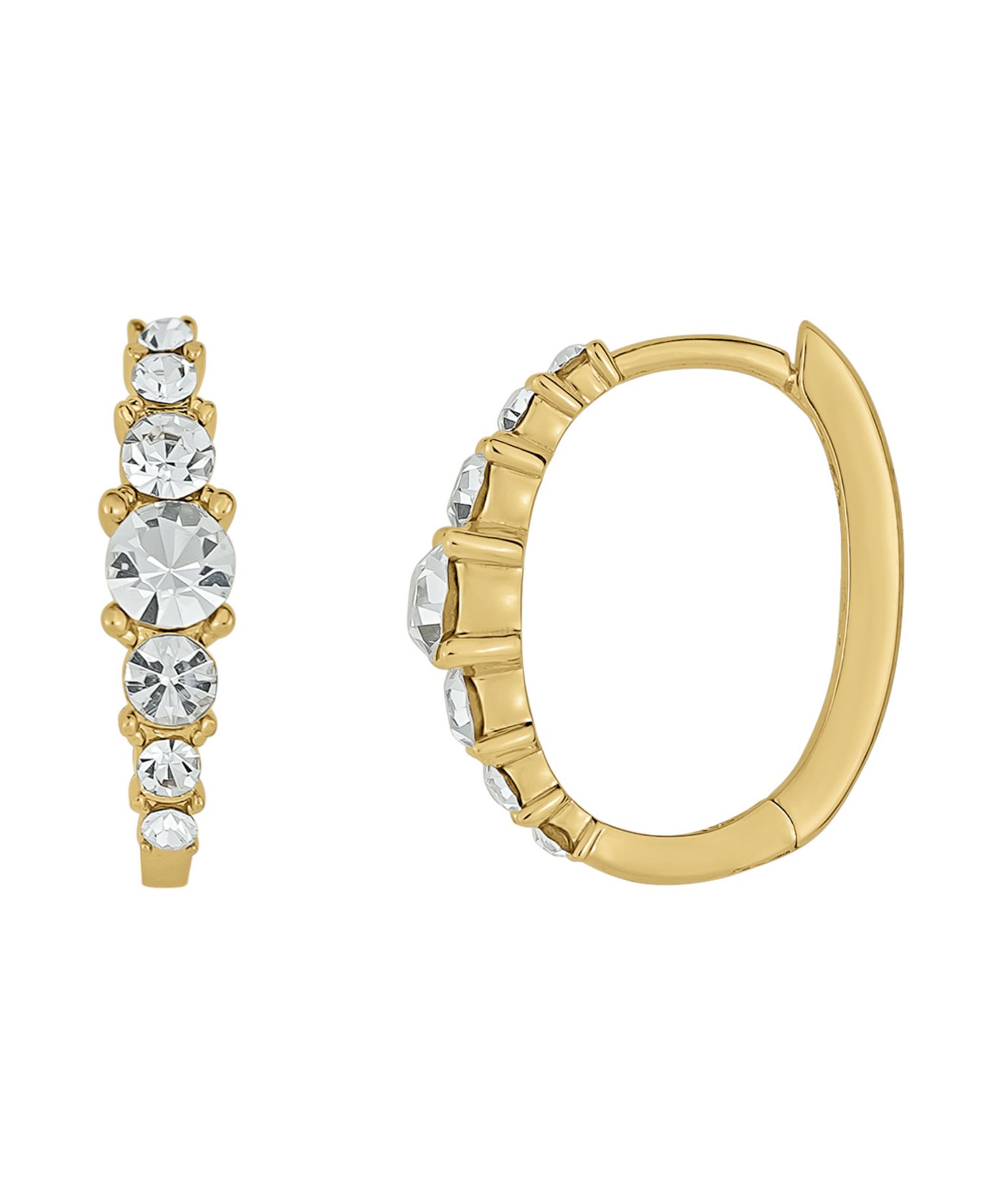 Crystal 18K Gold Plated Hoop Earring