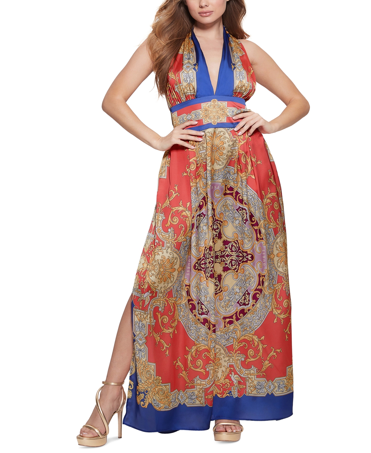 edikted scarf halter open back mini dress Glam Scarf Mini Dress – Adeline main image 0
