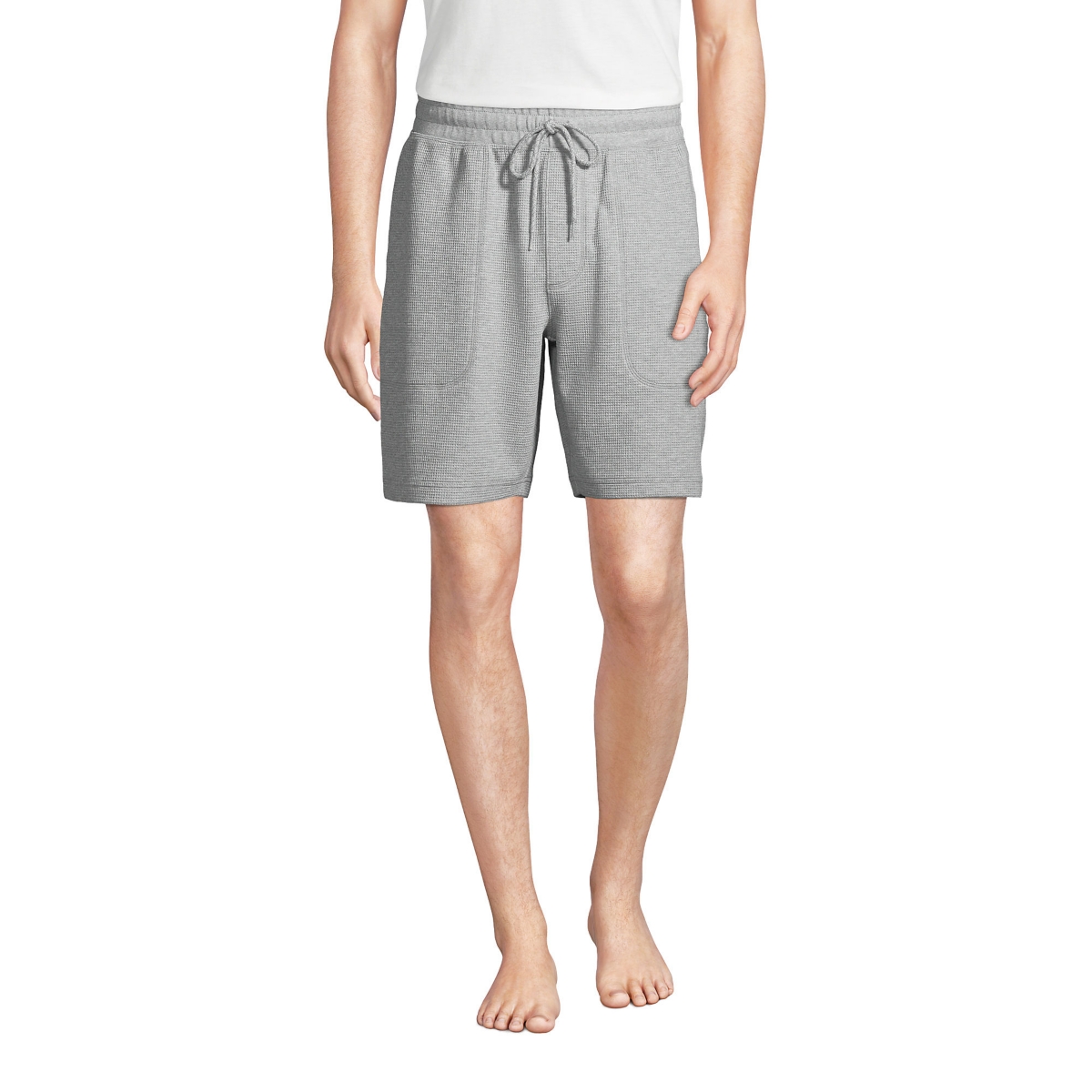 Big & Tall Waffle Pajama Shorts - Gray heather