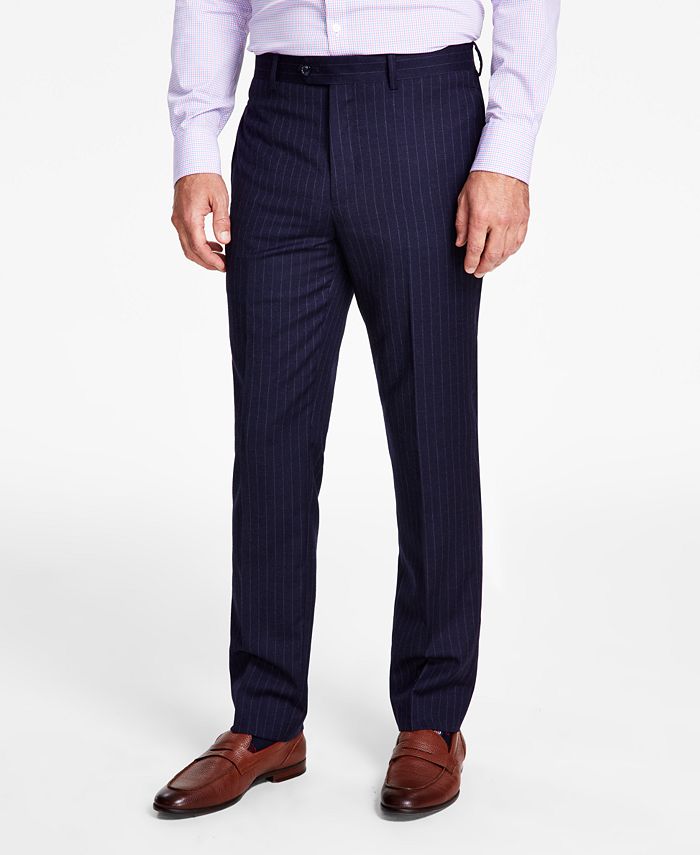 Tallia Men's Straight Fit Stretch Geo Paisley Sports Pants Wine- Size 38