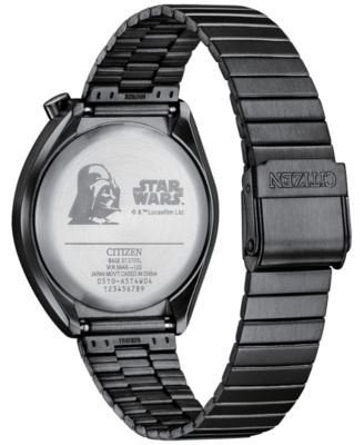 Men's Chronograph Star Wars Darth Vader Black-Tone Stainless Steel Bracelet Watch 38mm