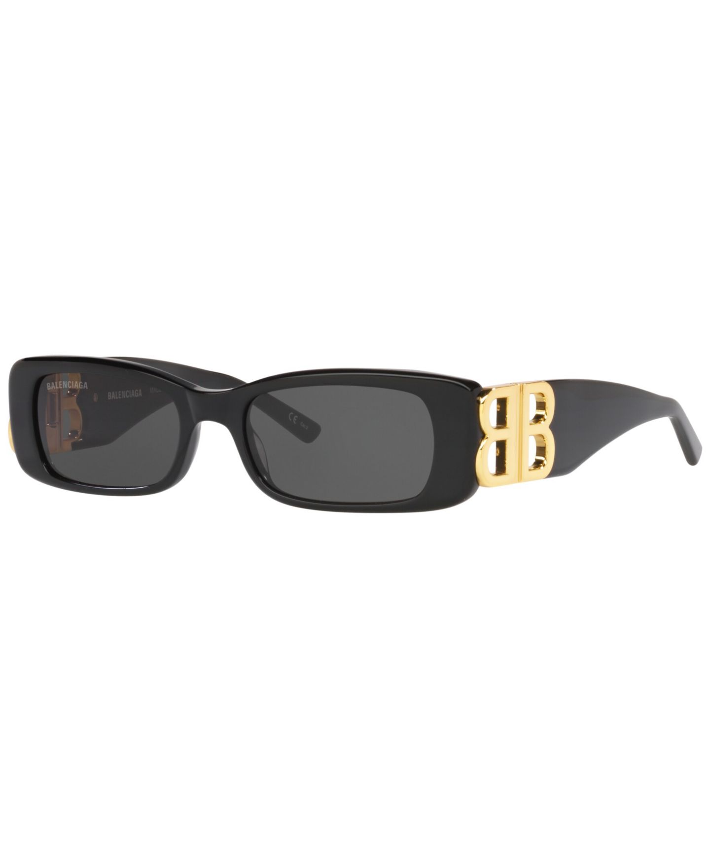 Женские солнцезащитные очки Balenciaga Rectangle Sunglasses, BB0096S 6E000253, цвет: Чёрный — фото 1