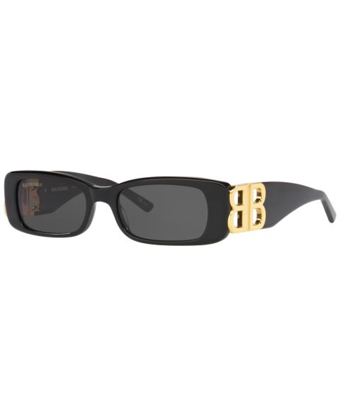 Женские солнцезащитные очки Balenciaga Rectangle Sunglasses, BB0096S 6E000253, цвет: Чёрный