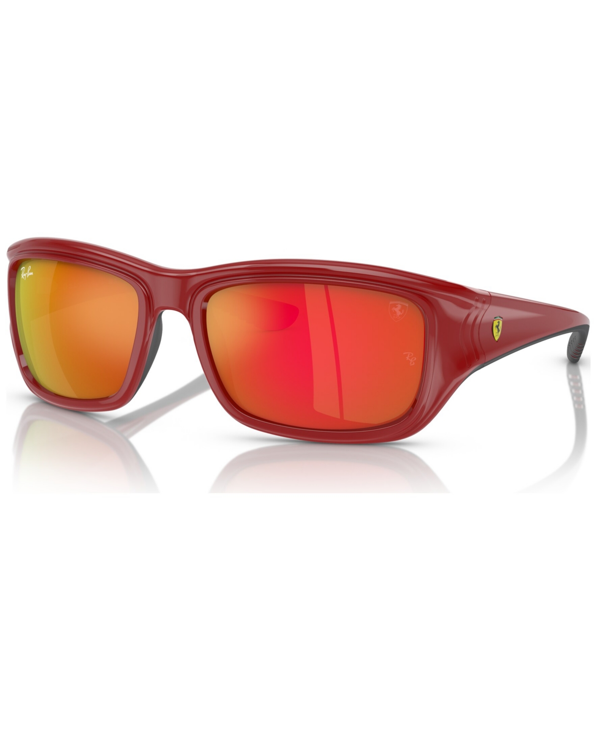 Ray Ban Sunglasses Male Rb4405m Scuderia Ferrari Collection - Red On Black Frame Orange Lenses 59-19