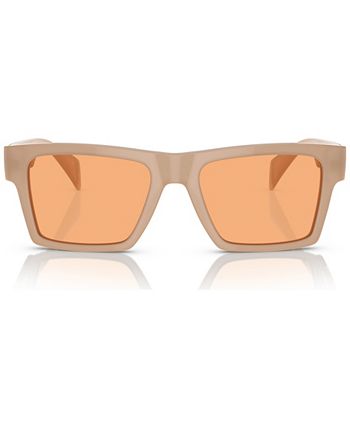 Versace VE4445F Opal Beige - Men Luxury Sunglasses, Dark Orange Lens