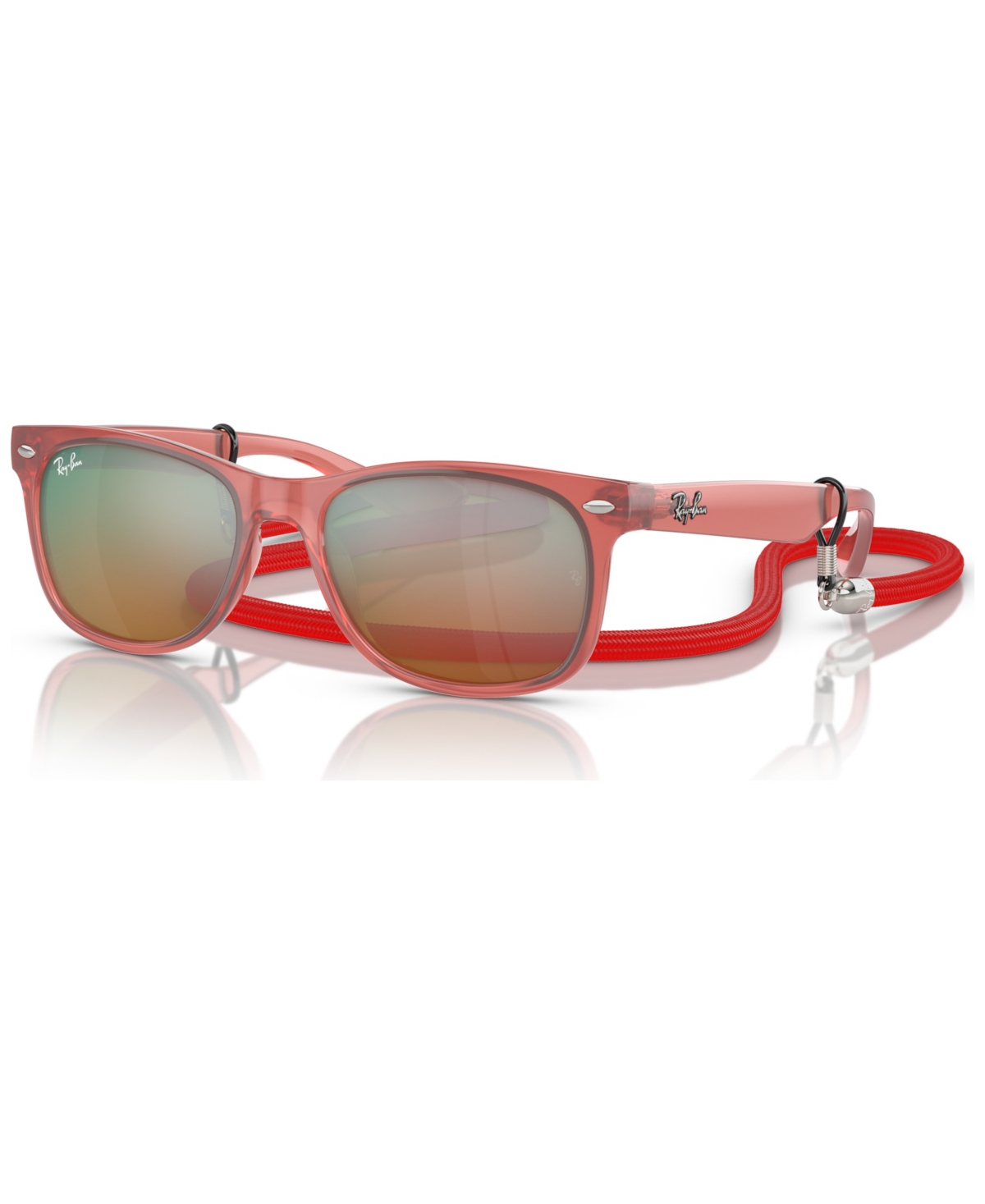 Ray-ban Jr Kids Sunglasses, New Wayfarer (ages 7-10) In Opal Red