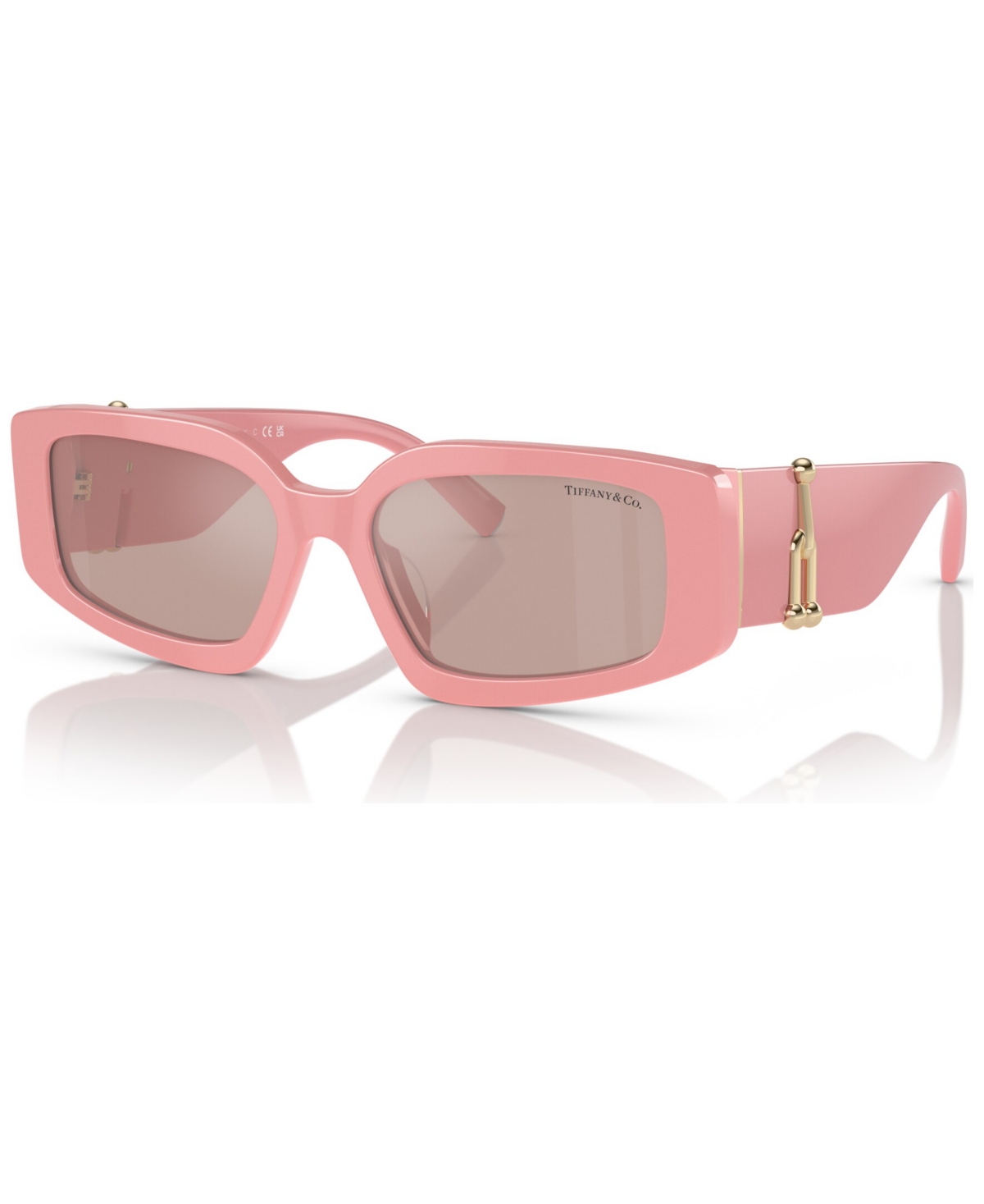 Tiffany & Co Women's Sunglasses, Steve Mcqueen Tf4208u In Light Pink Mirror Silver