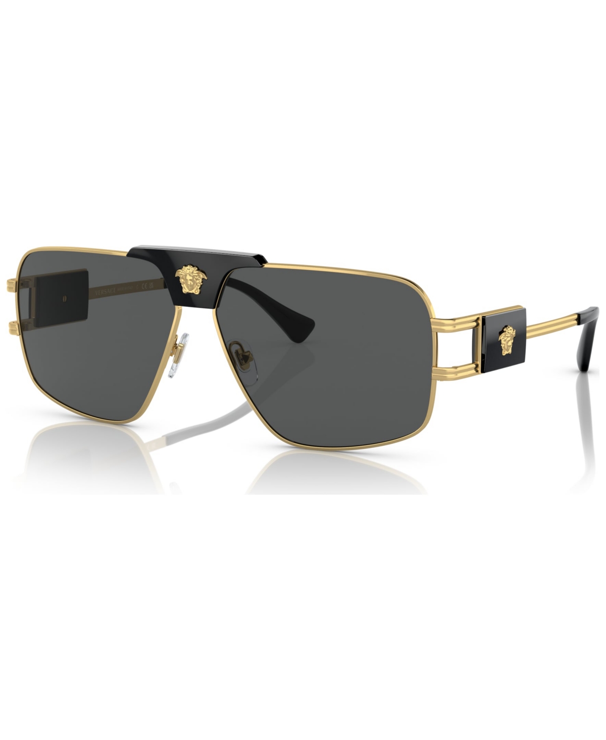 Shop Versace Men's Sunglasses, Ve2251 In Gold-tone,black