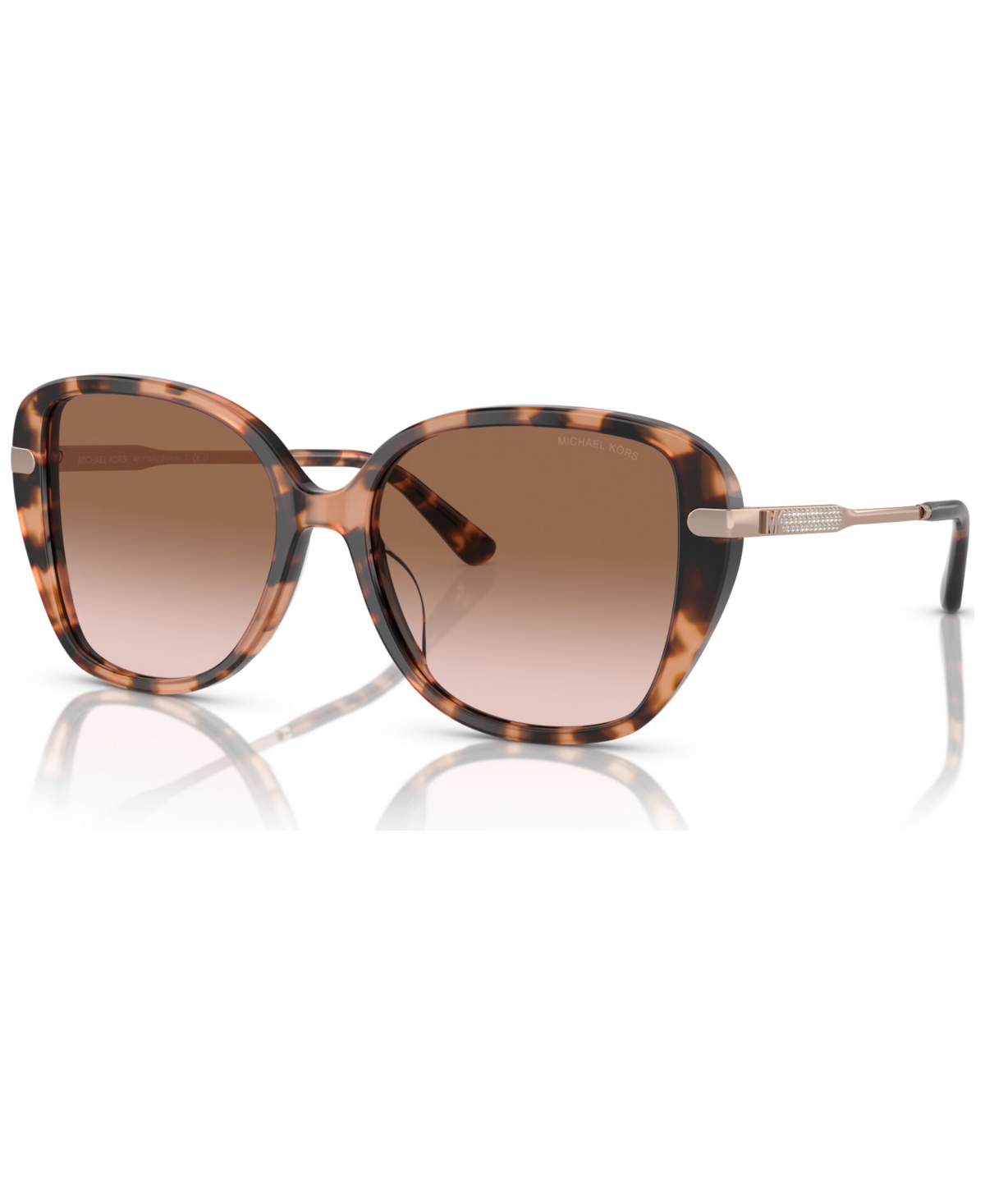 Shop Michael Kors Women's Sunglasses, Flatiron In Pink Tortoise