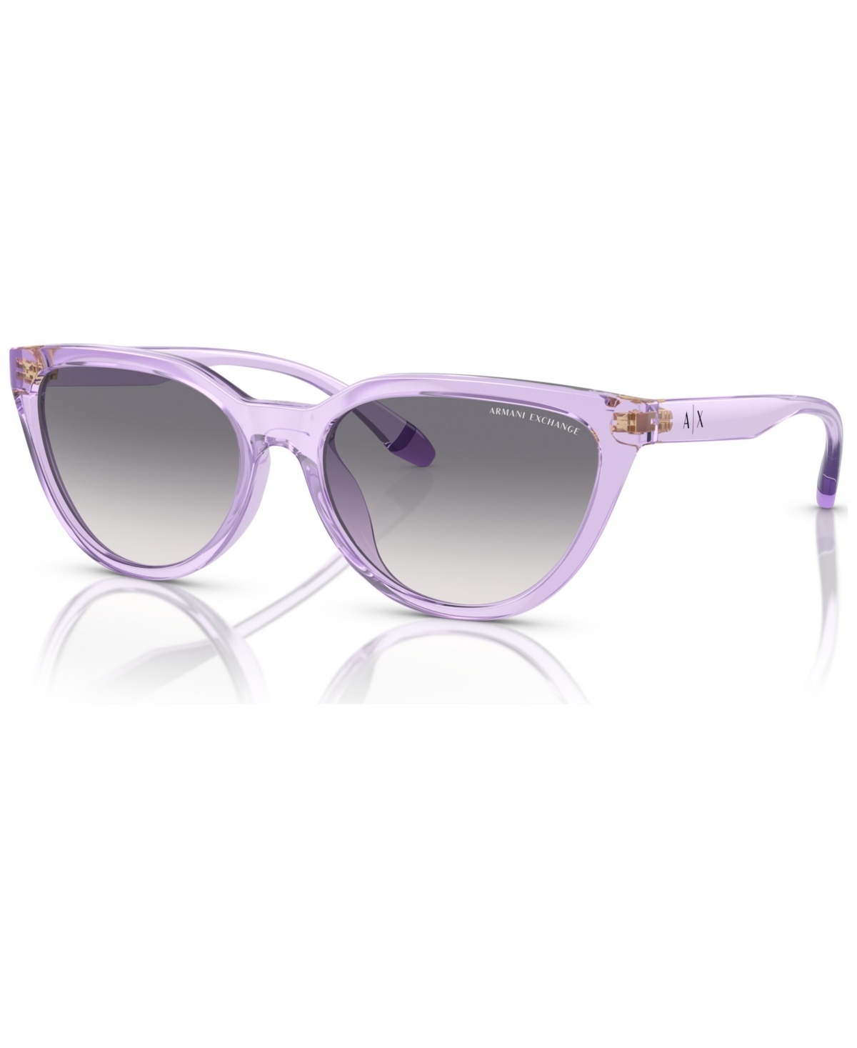 A X Armani Exchange Women's Sunglasses, Ax4130su In Shiny Transparent Purple