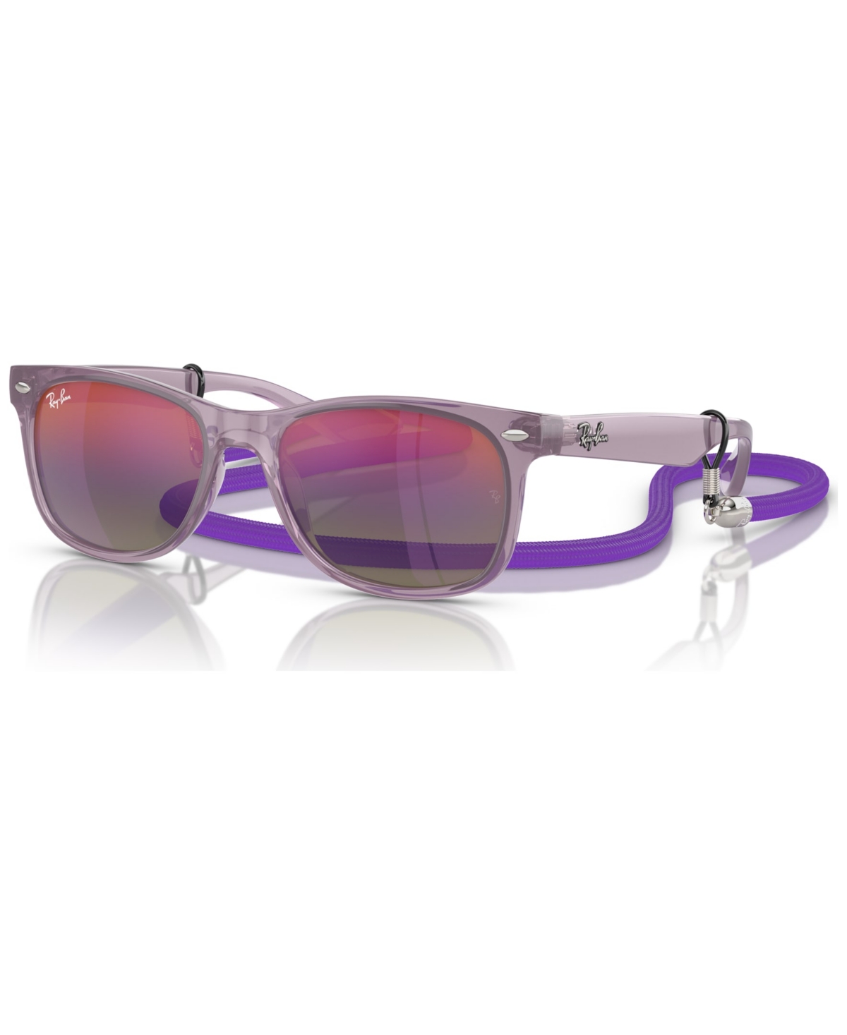 Ray-ban Jr Kids Sunglasses, New Wayfarer (ages 7-10) In Opal Purple