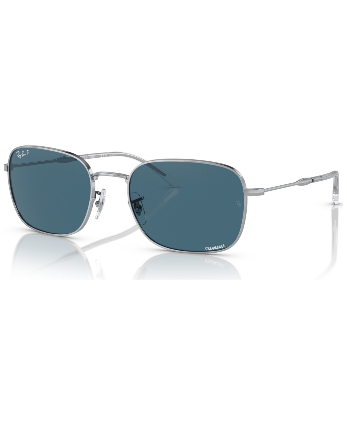 Ray Ban Sunglasses Unisex Rb3706 - Silver Frame Blue Lenses Polarized 57-20