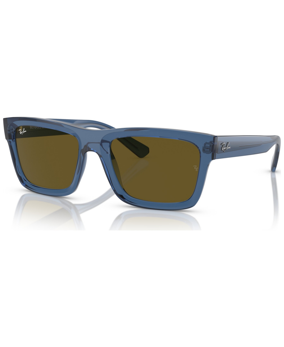Ray Ban Ray-ban Unisex Sunglasses, Warren Bio-based In Transparent Dark Blue