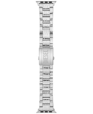 Diesel Men's Silver-Tone Stainless Steel Band For Apple Watch 42