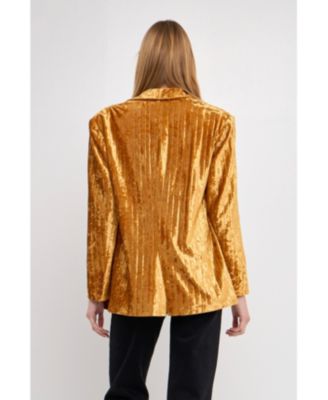 Women's Oversized Velvet Blazer