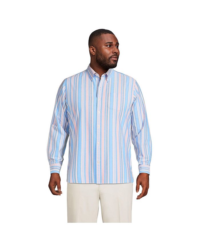 Lands' End Men's Big Traditional Fit Sail Rigger Oxford Shirt & Reviews Men Macy's