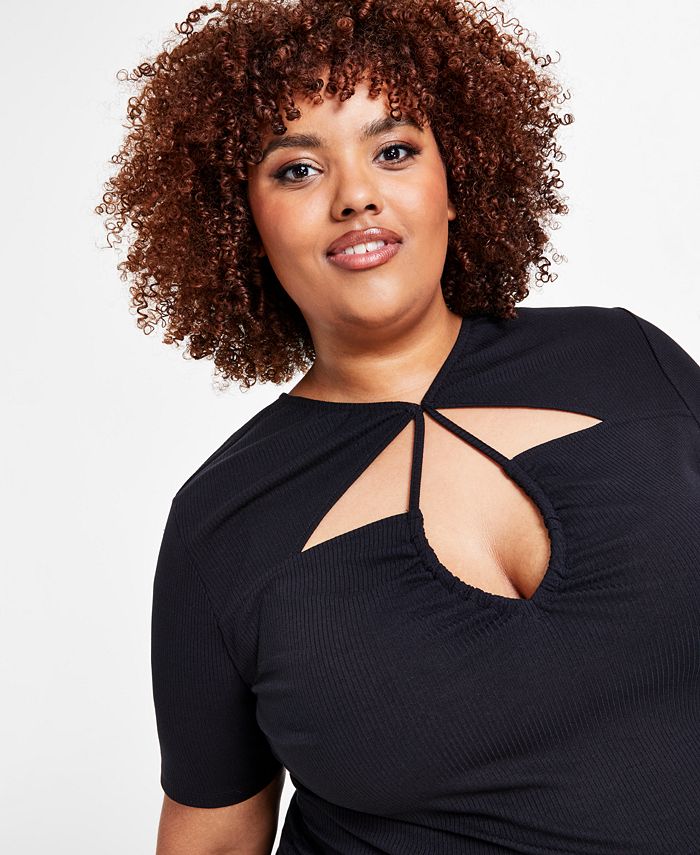 Nina Parker Trendy Plus Size Cutout Bodycon Dress Macy's