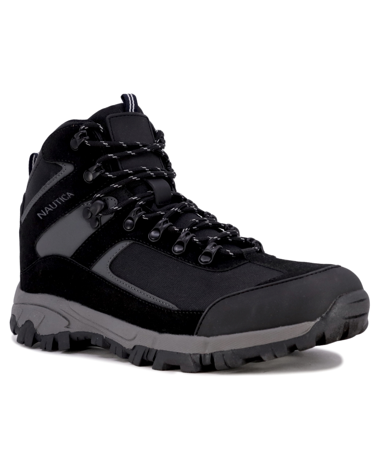 Nautica Men's Borego Hiking Lace-up Boots In Black