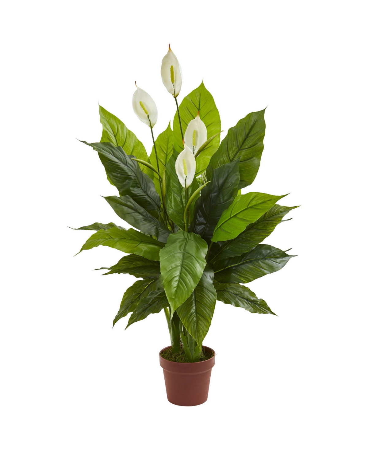 42" Spathiphyllum Artificial Plant Real Touch - Green