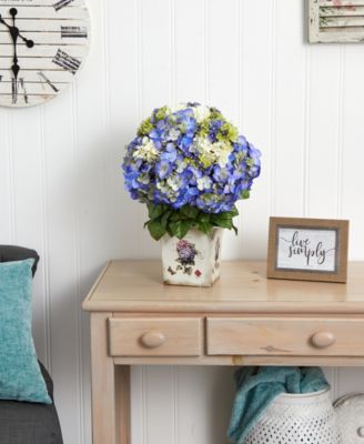 Mixed Hydrangea w/Floral Planter
