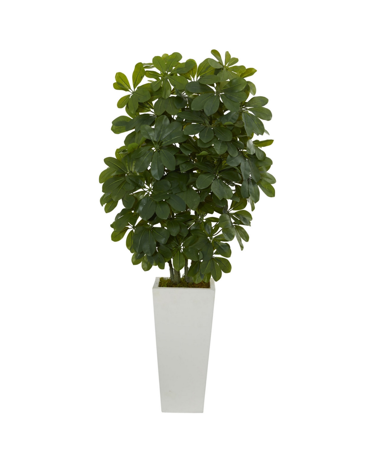 NEARLY NATURAL 40" SCHEFFLERA ARTIFICIAL PLANT IN WHITE VASE 