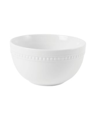 Everyday Whiteware Beaded 16 Piece Dinnerware Set, Service for 4
