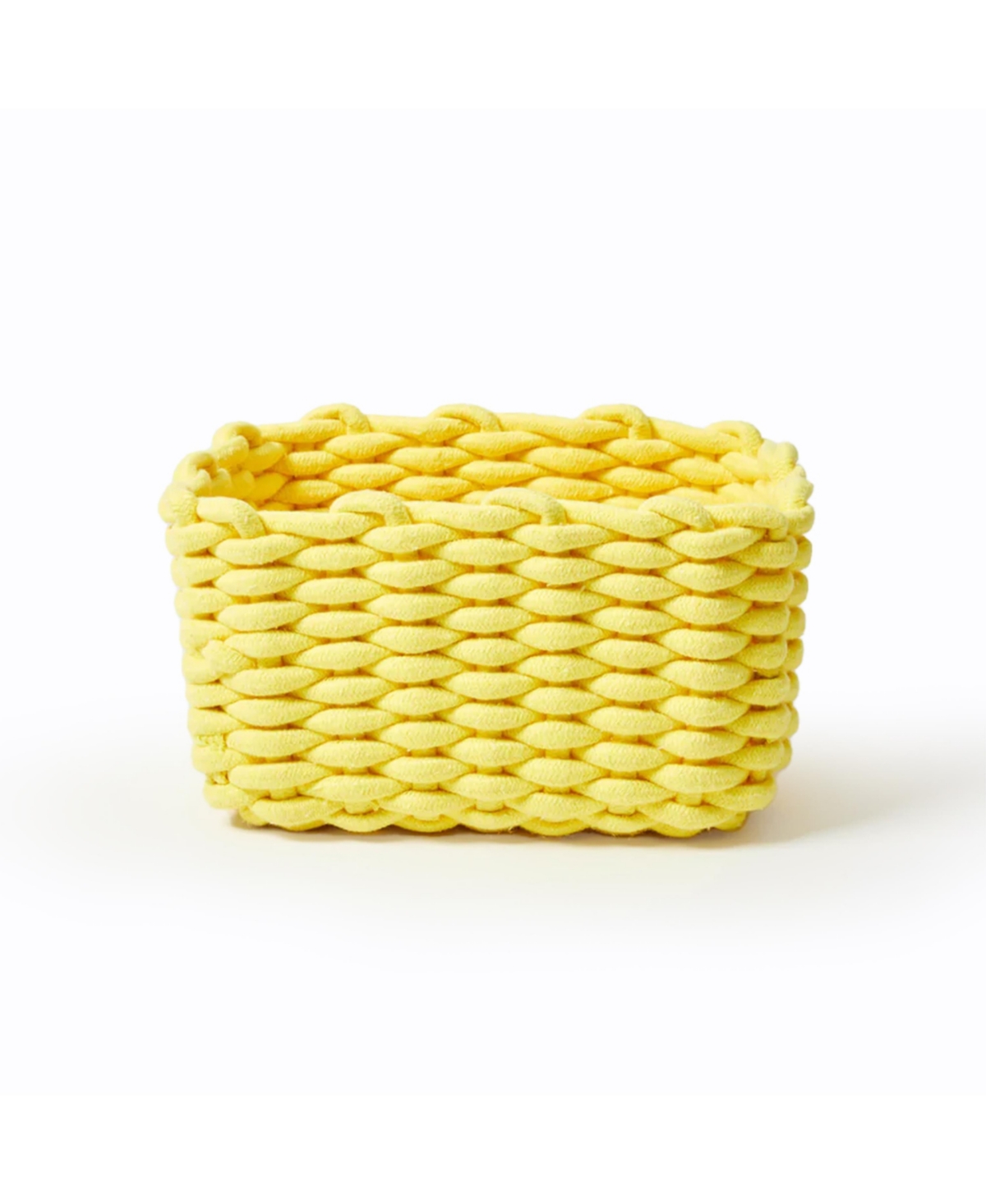 Ava Small Chunky Knit Basket, Versatile and Convenient - Ava yellow