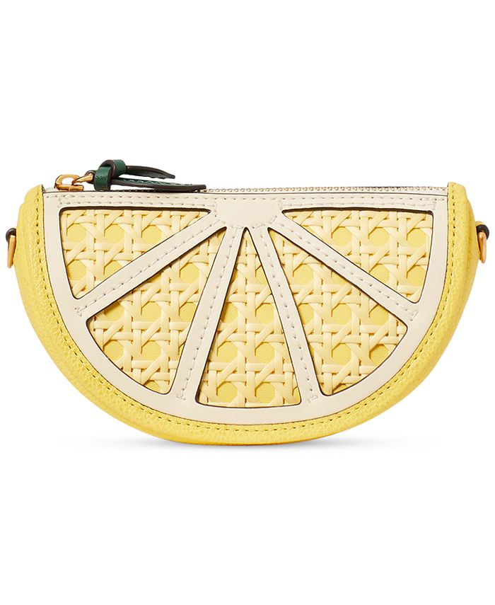 kate spade new york Lemon Drop Embellished Leather Chain Coin
