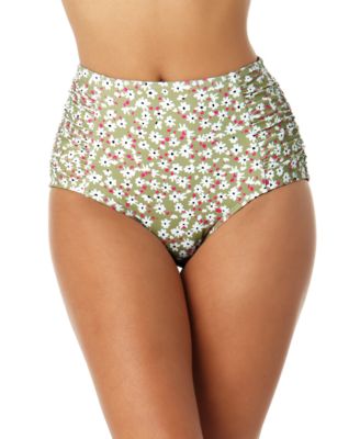 Anne Cole - Women's Side-Shirred High-Waist Tummy-Control Bikini Bottoms