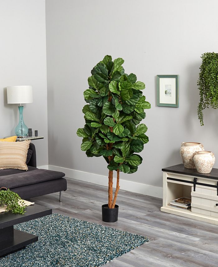 Nearly Natural 6' Fiddle Leaf Fig Artificial Tree Macy's