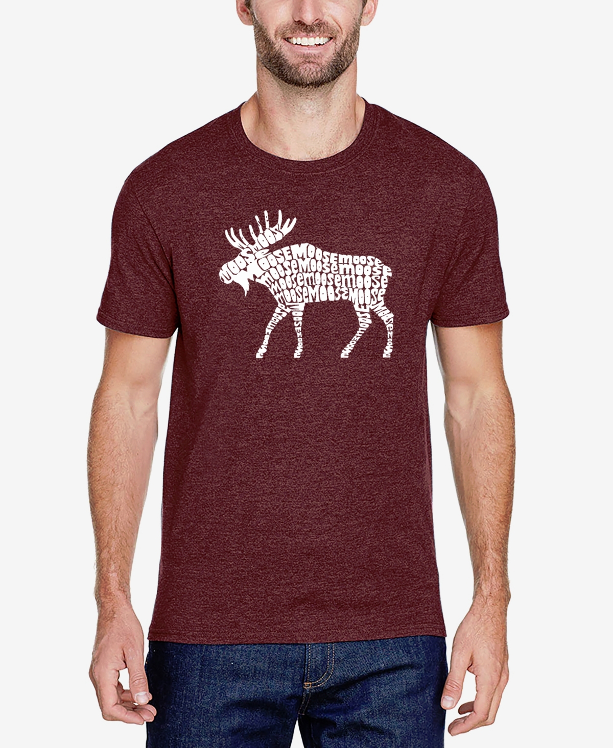 La Pop Art Men's Short Sleeves Premium Blend Word Art T-shirt