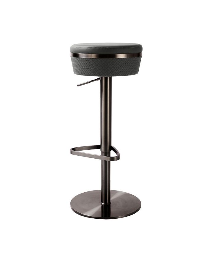 TOV Furniture Astro Woven Leather Adjustable Stool Macy's