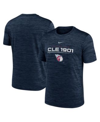 Men's Navy Cleveland Guardians Wordmark Velocity Performance T-shirt