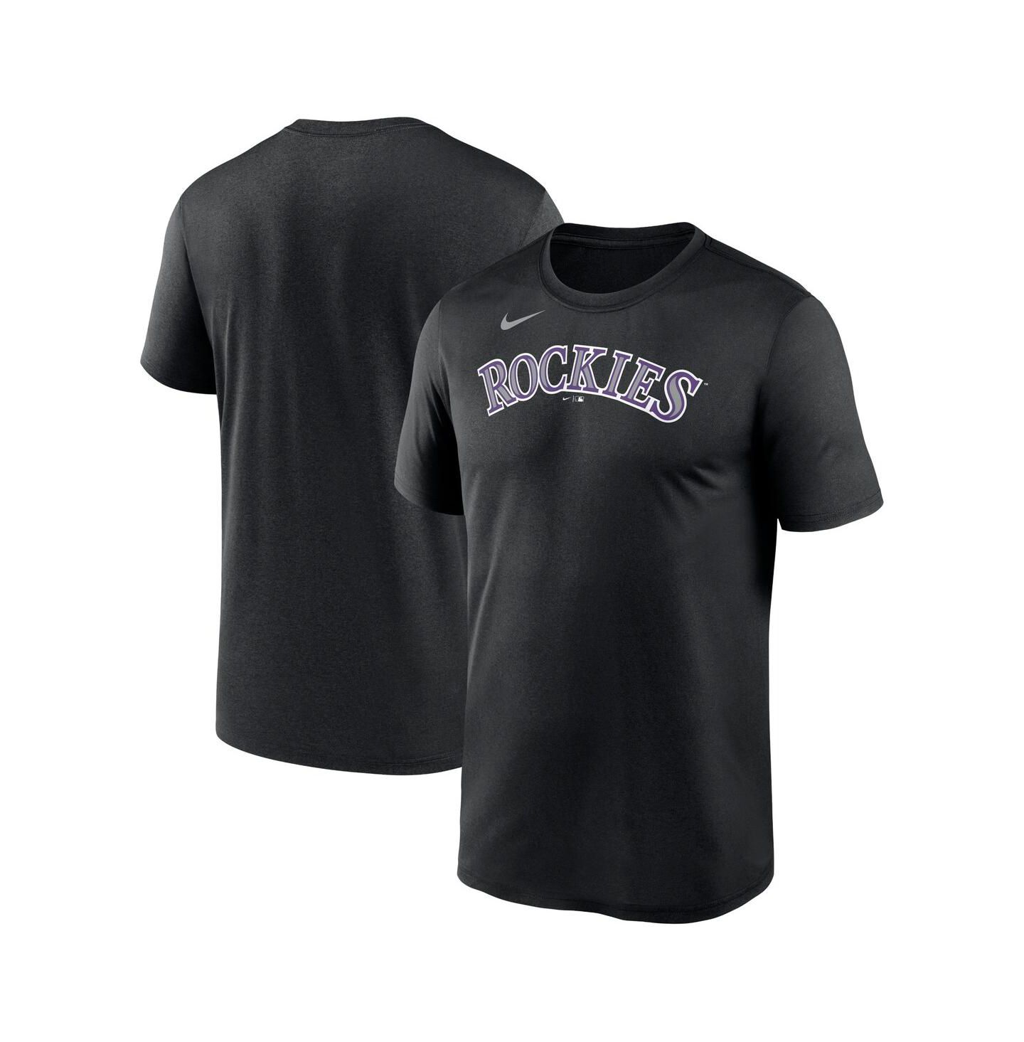 Мужская футболка Nike Black Colorado Rockies New Legend Wordmark — фото 1