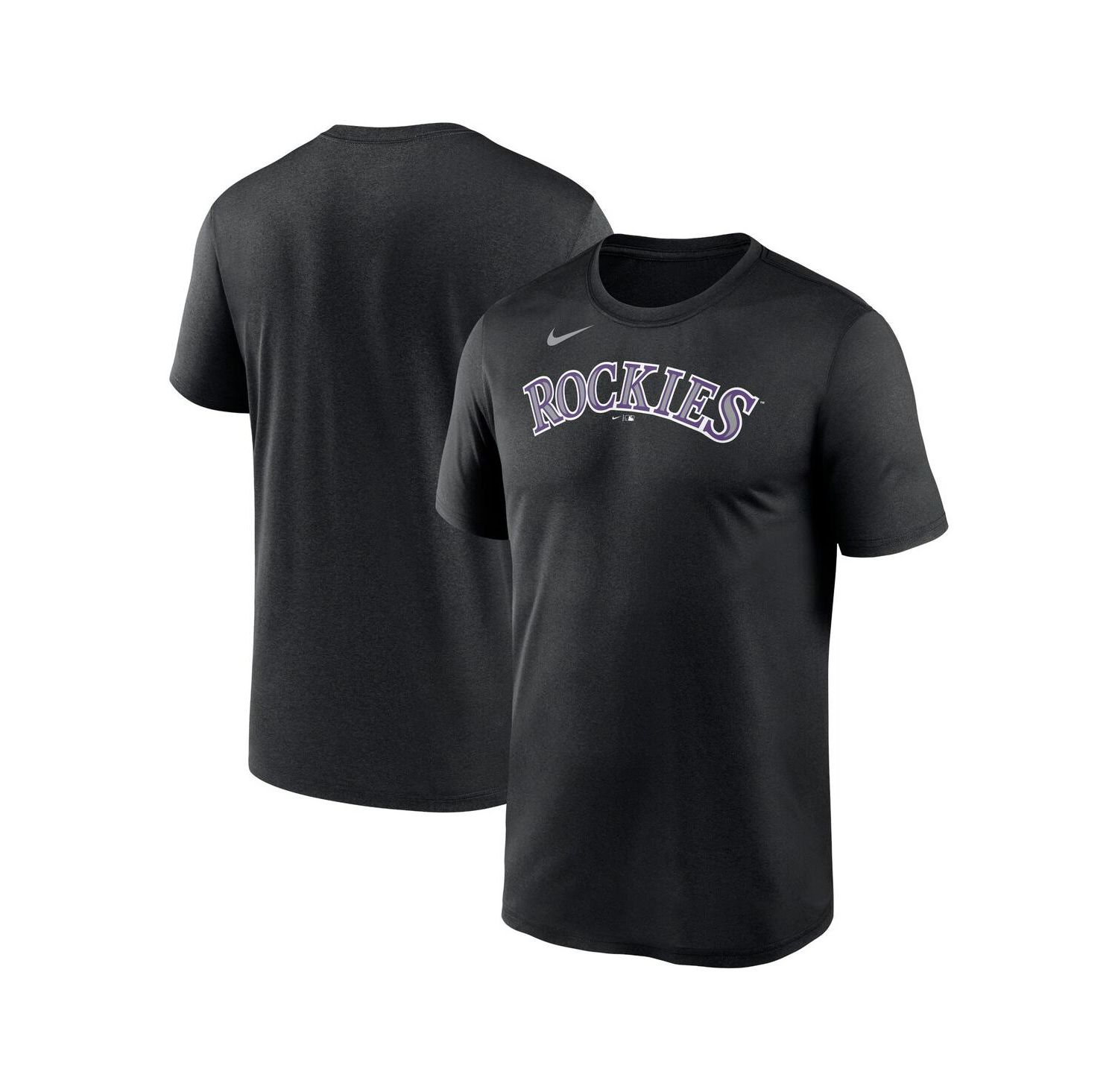 Men's Black Colorado Rockies New Legend Wordmark T-shirt