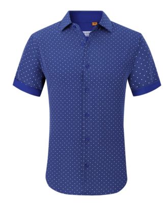 Men's Slim-Fit Geo-Print Performance Shirt