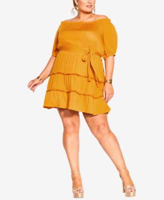 thumbnail image 2 of City Chic Plus Teal Fiesta Fringe Off-The-Shoulder Tie-Waist Dress SZ M/18 2 of 12