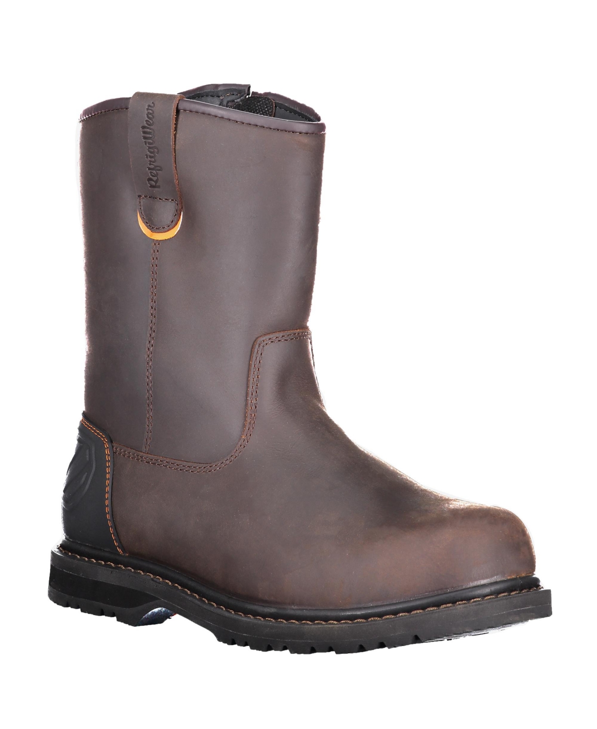 Men's Barrier Lightweight Insulated 9-Inch Brown Leather Work Boots - Brown