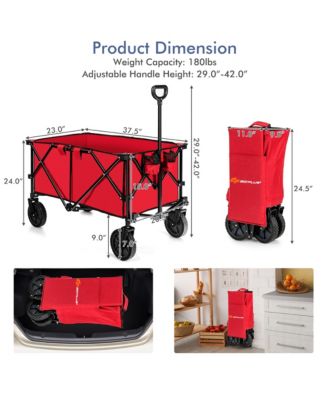 Folding Collapsible Wagon Utility Camping Cart