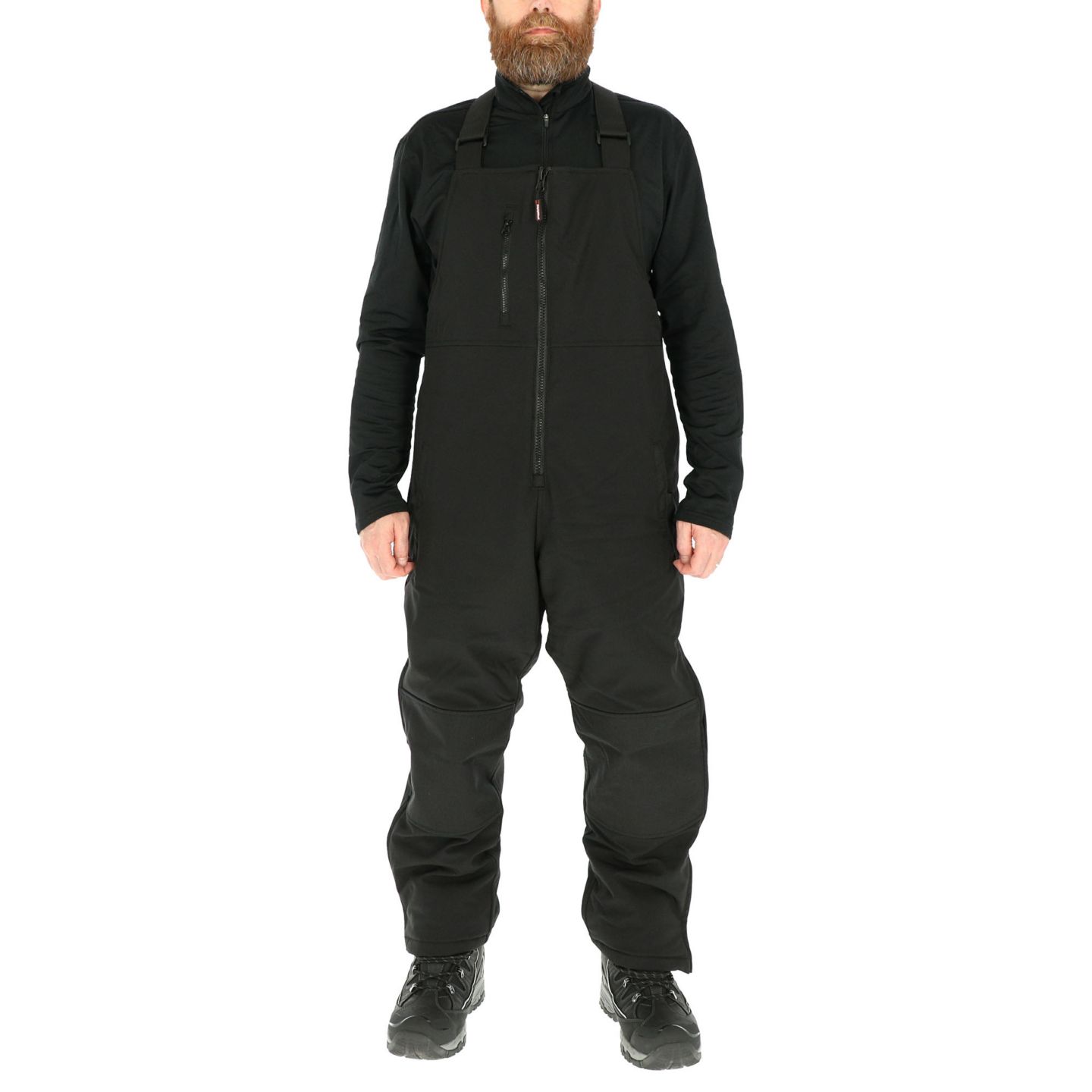 Мужской комбинезон RefrigiWear Insulated Softshell Bib Overalls, цвет: Чёрный — фото 1