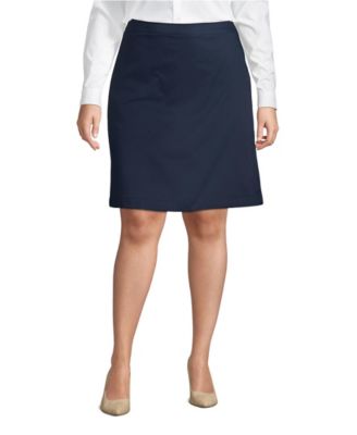 Plus Size Blend Chino Skort Top of Knee