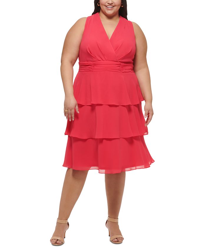 Jessica howard illusion new arrivals ruched waist midi dress