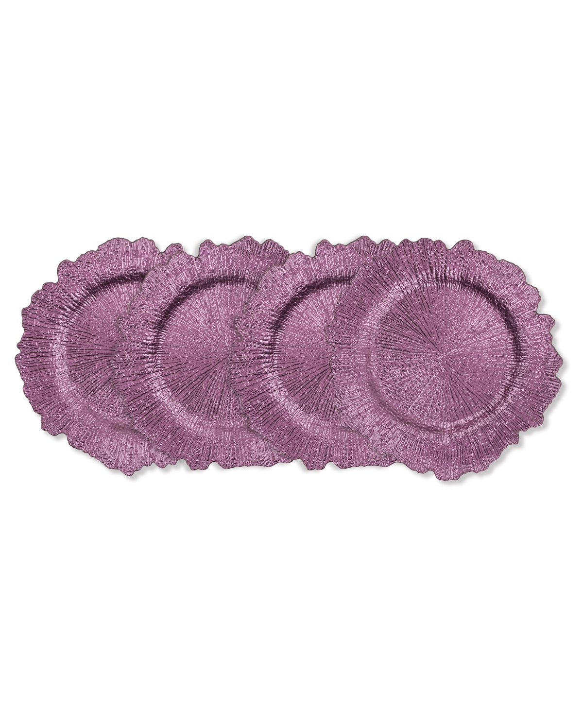 American Atelier Reef Set Of 4 Charger In Purple