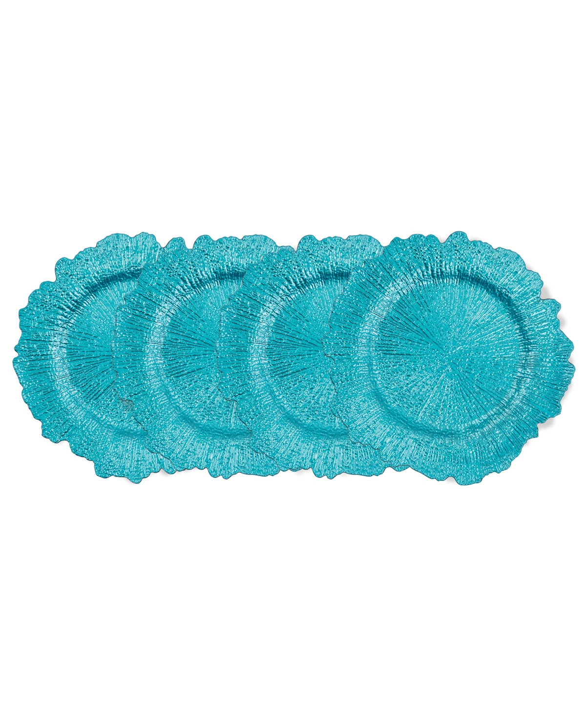 American Atelier Reef Set Of 4 Charger In Aqua